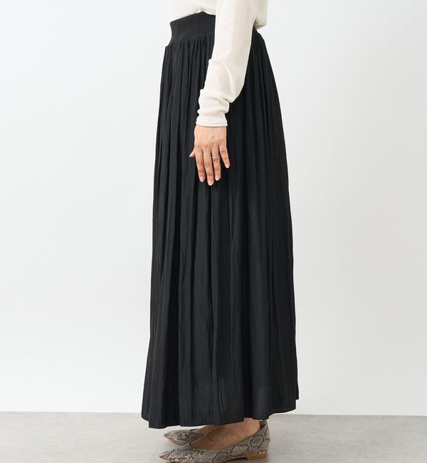  「【上品なシルエット】割繊ギャザースカート」|スカート|