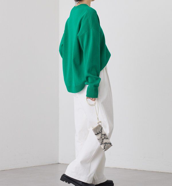  「【A・MONN(アモン)】Vネックニットプルオーバー」|ニット・セーター|