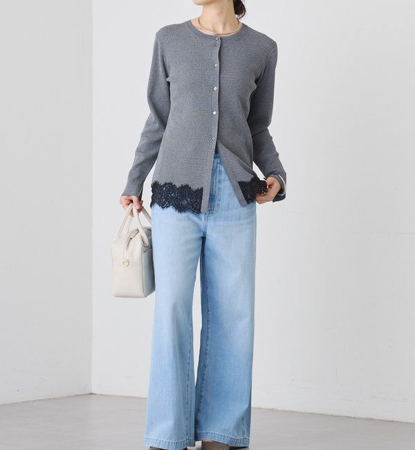  「【鮮度抜群】レーストリムカーディガン」|カーディガン|
