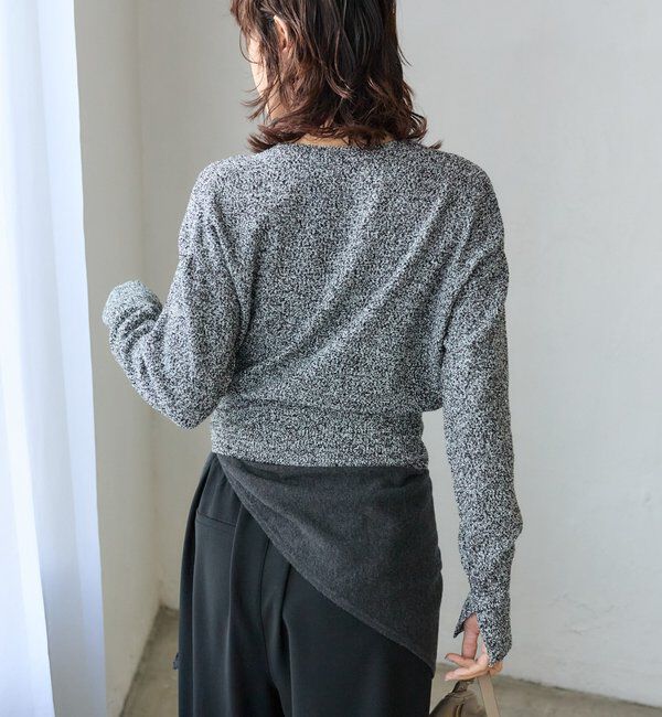  「【大人のこなれ感】メランジブークレーZIPニット」|カーディガン|