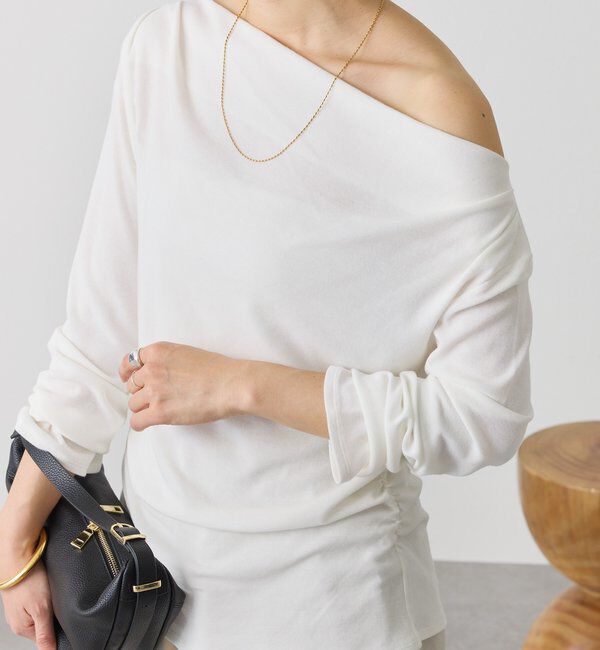  「【ワンショルやオフショルにも】ネックコンシャスカットソー」|Tシャツ・カットソー|