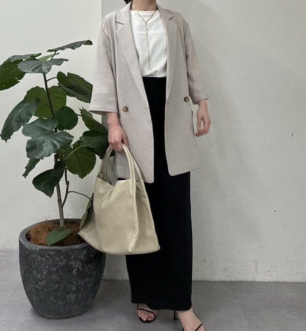  「バックスリットハーフスリーブブラウス」|シャツ・ブラウス|