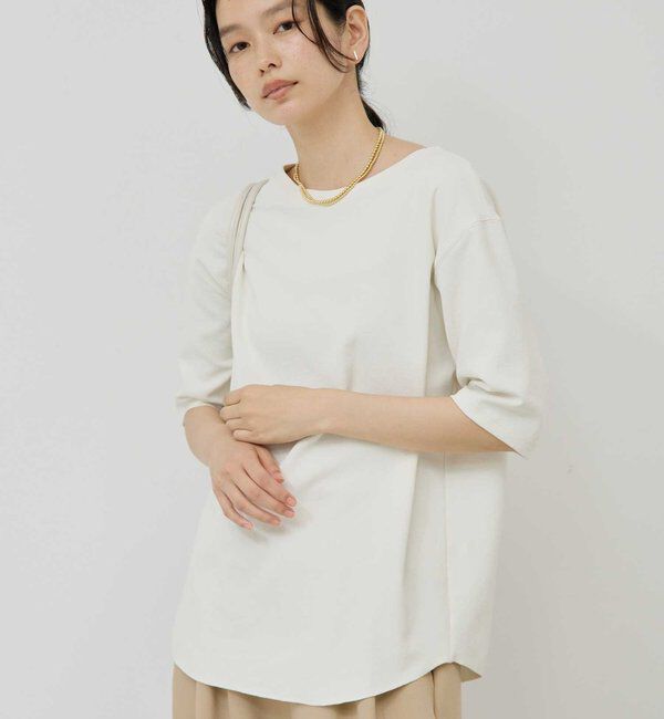  「バックスリットハーフスリーブブラウス」|シャツ・ブラウス|