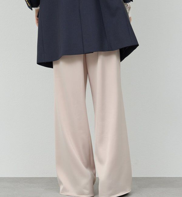  「ワイドドロストサテンパンツ」|チノ|