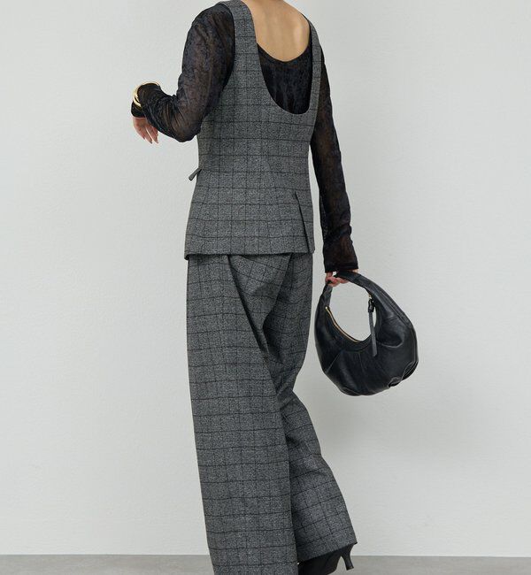  「タックワイドストレートパンツ」|チノ|