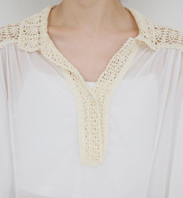  「【HERITANOVUM】 クロシェットシャツ」|シャツ・ブラウス|