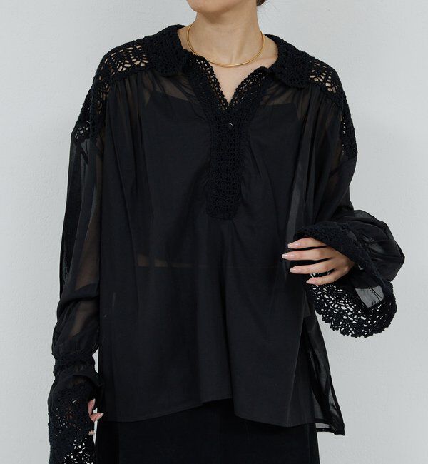  「【HERITANOVUM】 クロシェットシャツ」|シャツ・ブラウス|