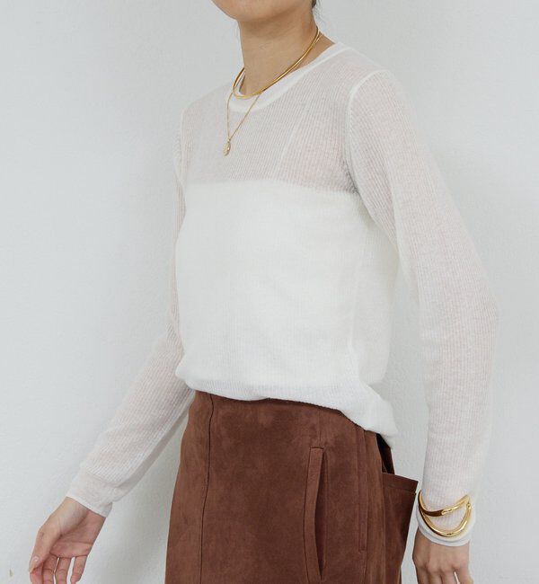  「【HERITANOVUM】 クルーリブニット」|ニット・セーター|