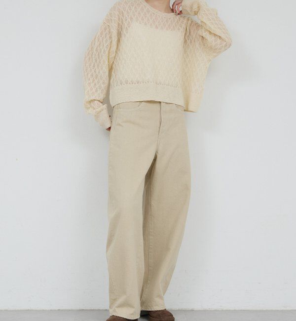  「【HERITANOVUM】 シアーモヘヤジャガードニット」|ニット・セーター|