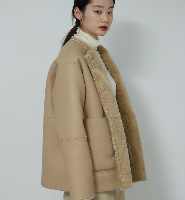  「【2way】リバーシブルフェイクムートンコート」|その他|