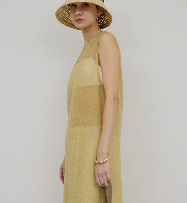  「ラメニットドレス」|ワンピース|