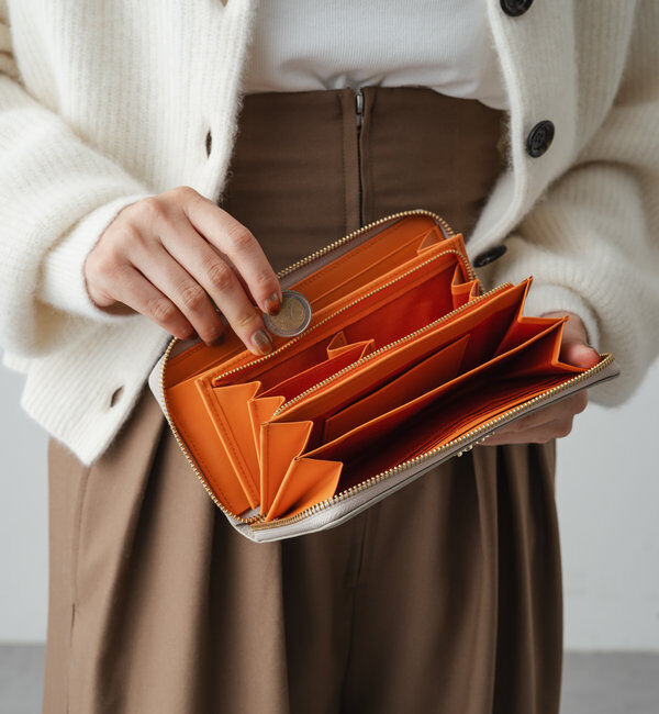  「モノグラムプレートラウンドジップウォレット」|財布|