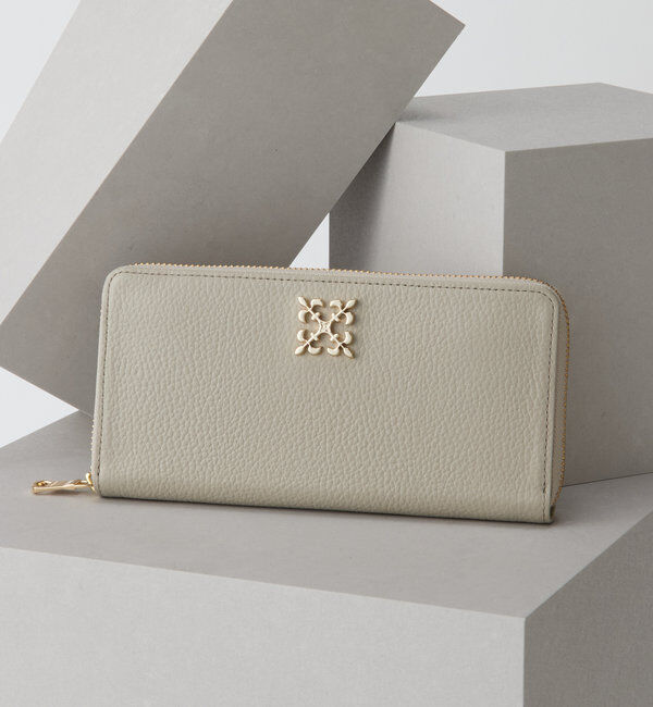  「モノグラムプレートラウンドジップウォレット」|財布|