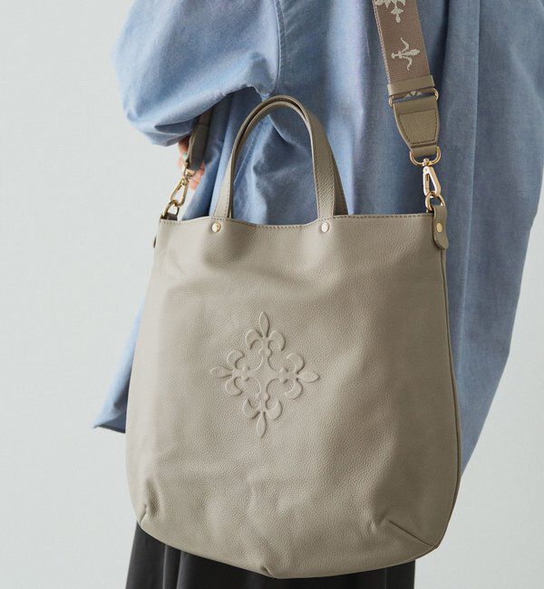  「スリム2WAYトートバッグ <エンボスモノグラム>」|トートバッグ|