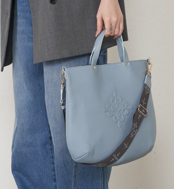  「スリム2WAYトートバッグ <エンボスモノグラム>」|トートバッグ|