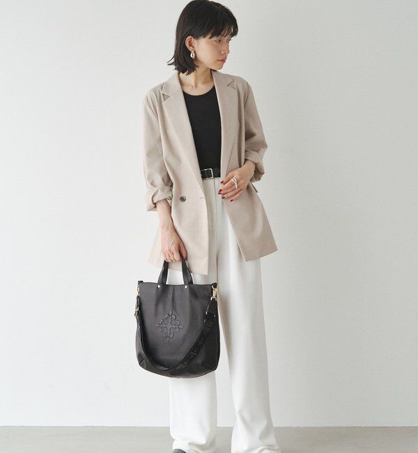  「スリム2WAYトートバッグ <エンボスモノグラム>」|トートバッグ|