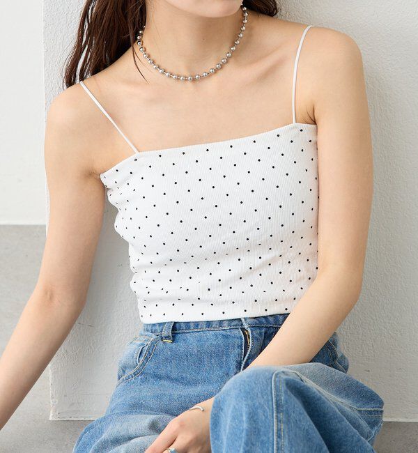  「【万能インナー/嬉しい6色展開】パット付きショートキャミソール2」|キャミソール|