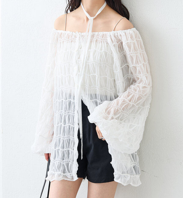  「ウェーブシアーブラウス」|シャツ・ブラウス|
