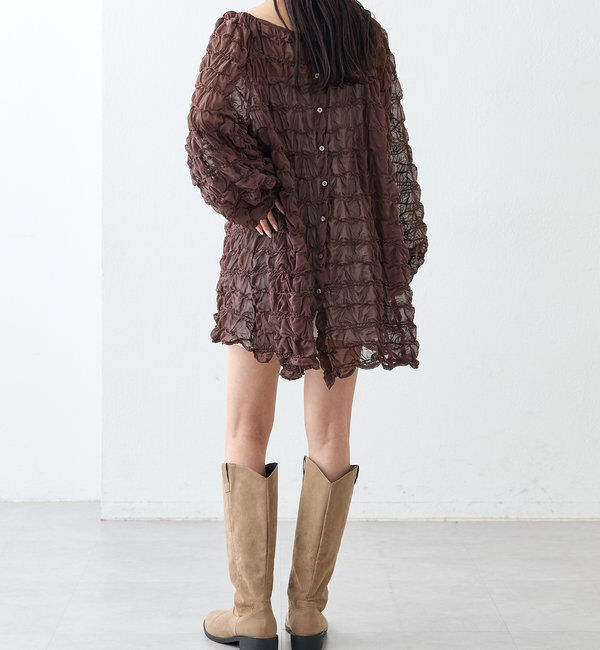  「ウェーブシアーブラウス」|シャツ・ブラウス|