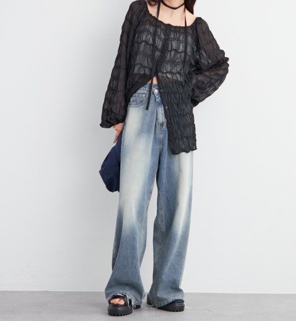  「ウェーブシアーブラウス」|シャツ・ブラウス|