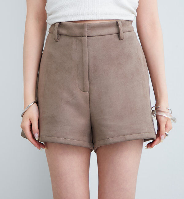  「フェイクスウェードショートパンツ」|チノ|