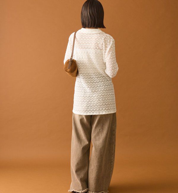  「襟付きレースカーディガン」|カーディガン|