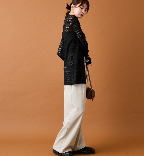  「襟付きレースカーディガン」|カーディガン|