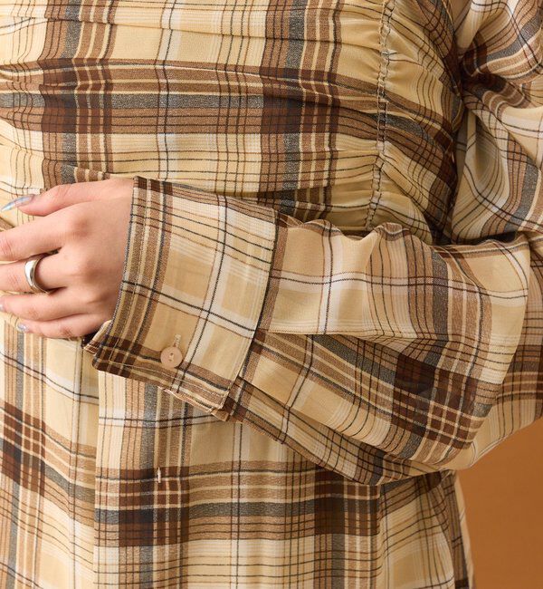  「【着こなし豊富◎】チェックビスチェSETビッグシャツ」|シャツ・ブラウス|