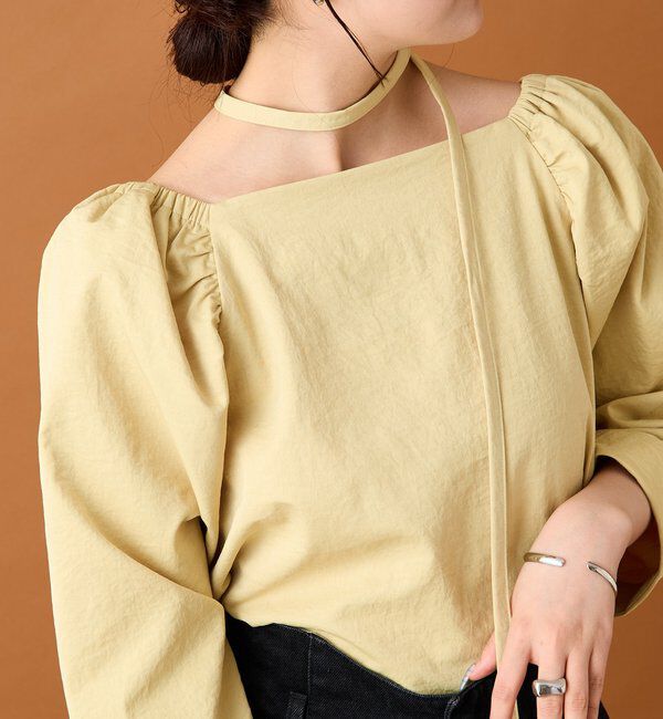  「チョーカーリボンパフブラウス」|シャツ・ブラウス|