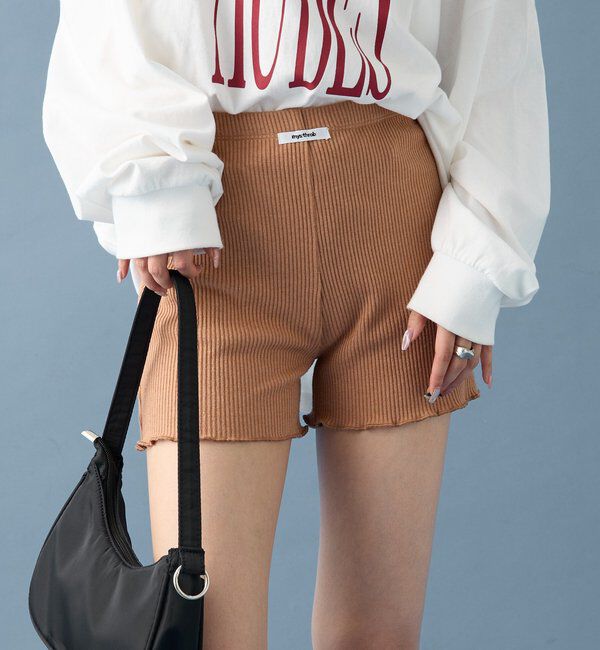  「【SETUPで着るのも◎】起毛リブショートパンツ」|チノ|