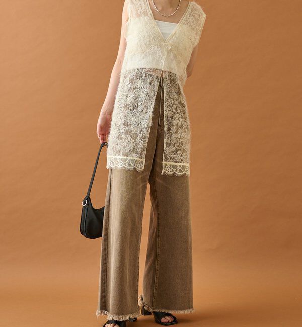  「シャギーレース タンクチュニック」|シャツ・ブラウス|