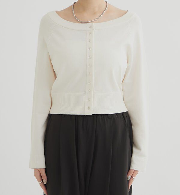  「クリアボタン カーディガン」|カーディガン|