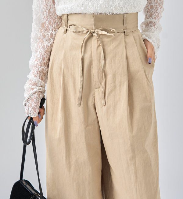  「サテンベルトパンツ」|チノ|