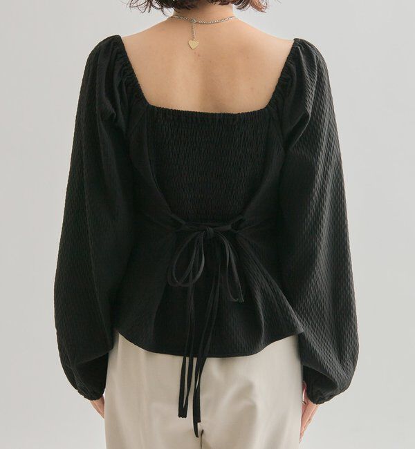  「長袖パフビスチェブラウス」|シャツ・ブラウス|