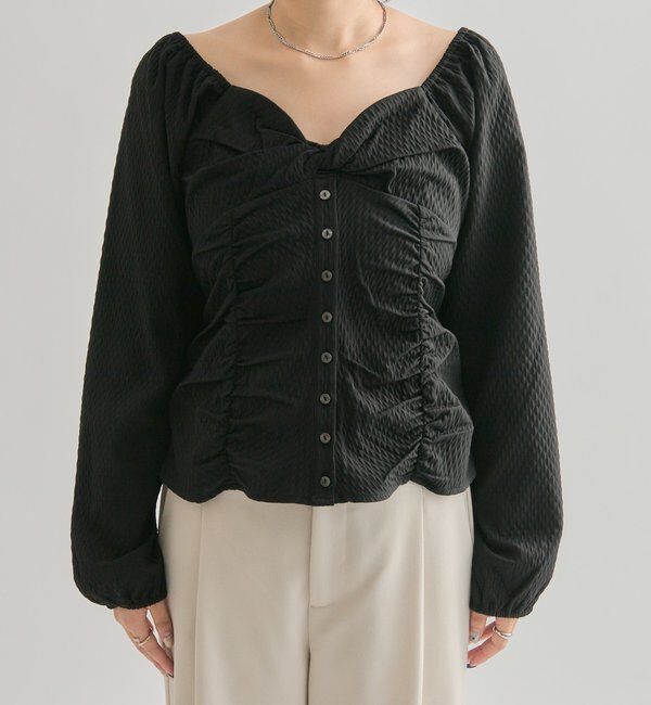  「長袖パフビスチェブラウス」|シャツ・ブラウス|