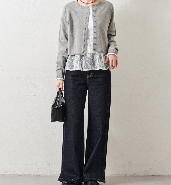  「チビボタン長袖カーディガン」|カーディガン|