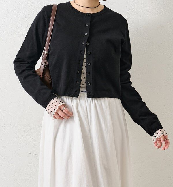  「チビボタン長袖カーディガン」|カーディガン|
