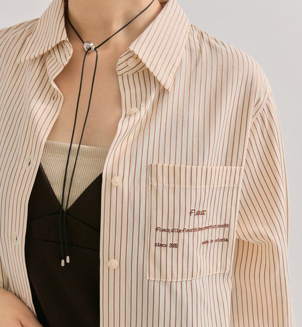  「ポケット刺繍ストライプシャツ」|シャツ・ブラウス|