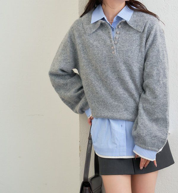  「ポケット刺繍ストライプシャツ」|シャツ・ブラウス|