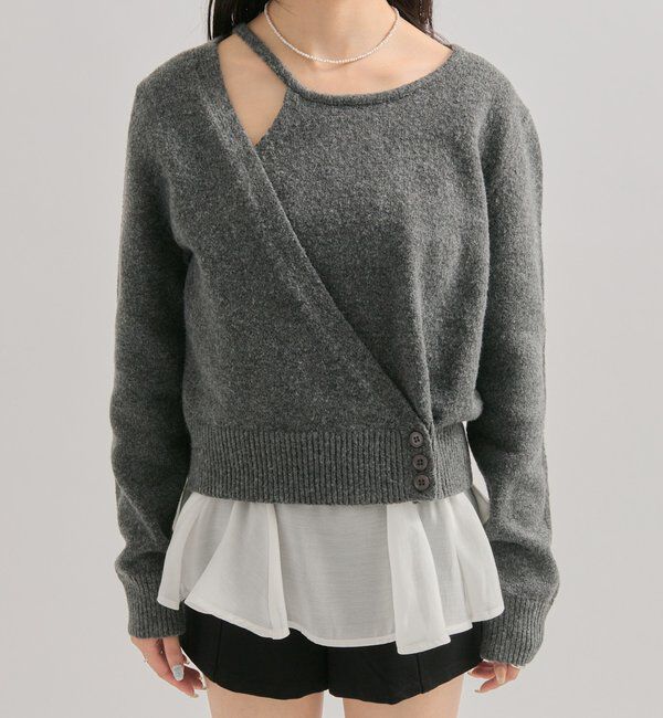  「ペプラムドッキングニット」|ニット・セーター|