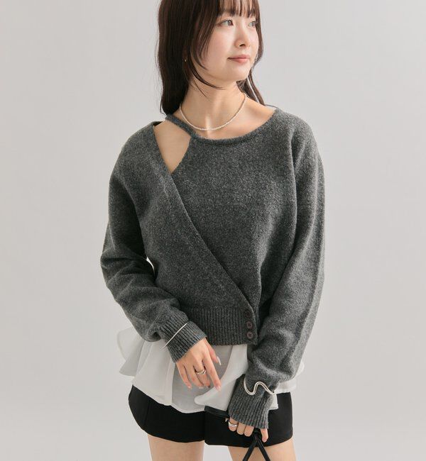  「ペプラムドッキングニット」|ニット・セーター|