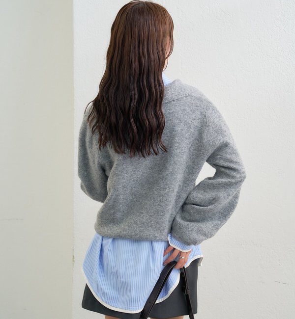  「襟付きロングスリーブニット」|ニット・セーター|