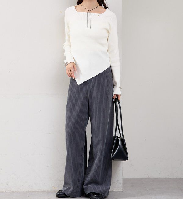  「スクエアネックリブニット」|ニット・セーター|