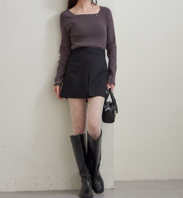  「スクエアネックリブニット」|ニット・セーター|