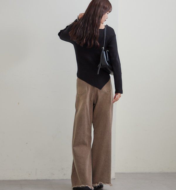  「スクエアネックリブニット」|ニット・セーター|