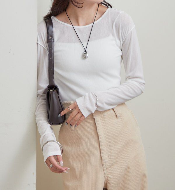  「プレート付きクルーシアーロンT」|Tシャツ・カットソー|