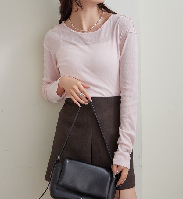  「プレート付きクルーシアーロンT」|Tシャツ・カットソー|