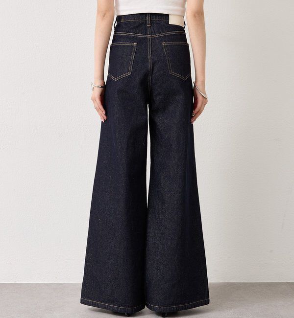  「裾スリットフレアデニム」|デニム|