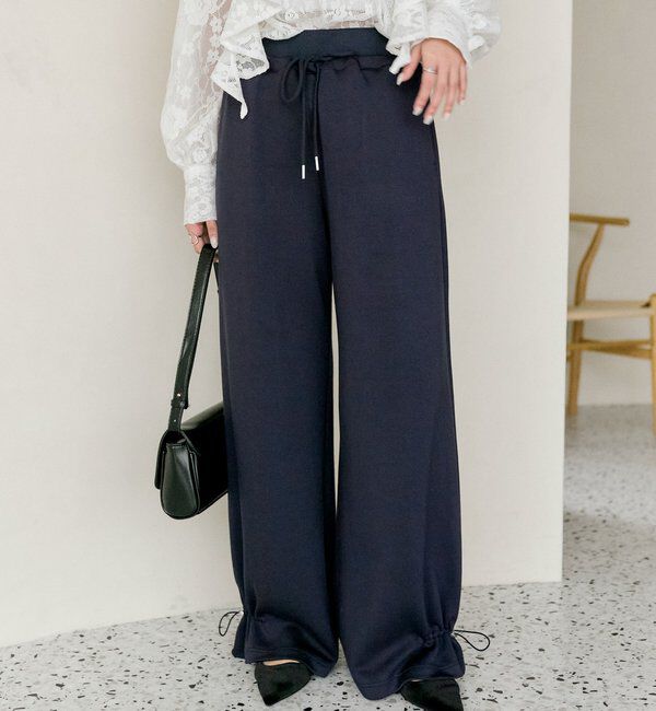  「裾ドロストスウェットパンツ」|チノ|