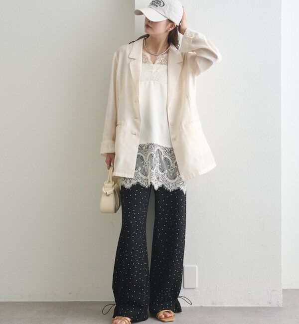  「裾ドロストスウェットパンツ」|チノ|